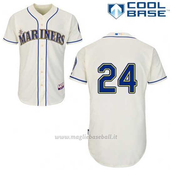 Maglia Baseball Uomo Seattle Mariners Ken Griffey 24 Crema Alterner Cool Base